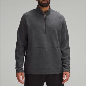 Lululemon At Ease Men’s Half Zip Heathered Black